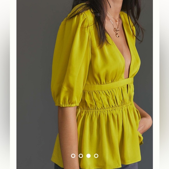 Anthropologie Dolan NWT Cutout VNeck Top - Picture 2 of 6